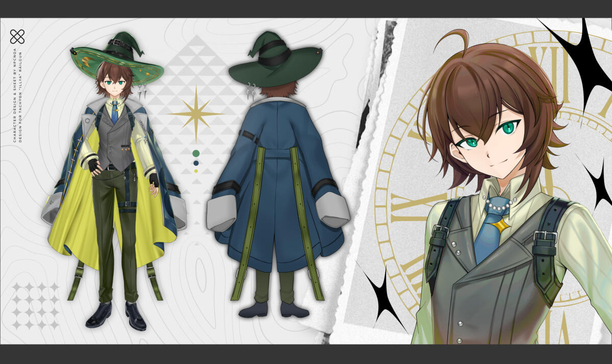 Character Design (Vtuber model base) / Reference Sheet / Vtuber Model Art : noa | Client : TachyonRailgun