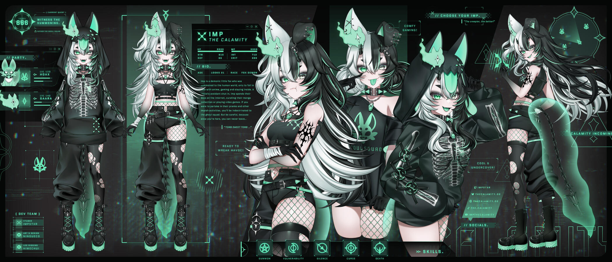 Character design (Vtuber Model Base) / Reference Sheet / Vtuber Model Art : nii | Client : impstxr